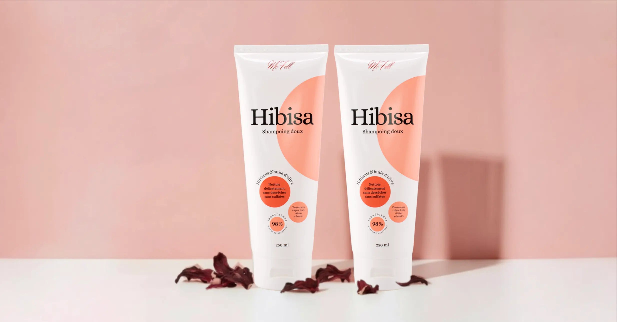 Shampoing artisanal ultra-doux à l'hibiscus et huile d'olive pour cheveux bouclés et crépus