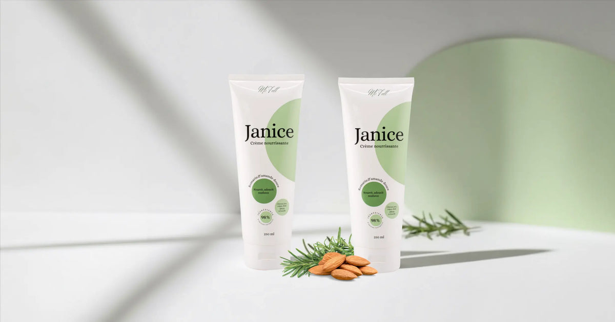 Crème nourrissante sans rinçage au romarin et amande douce pour l'éclat des cheveux texturés