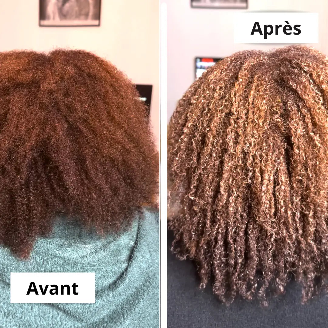 Cheveux crépus 4b définis avec le gel Gely