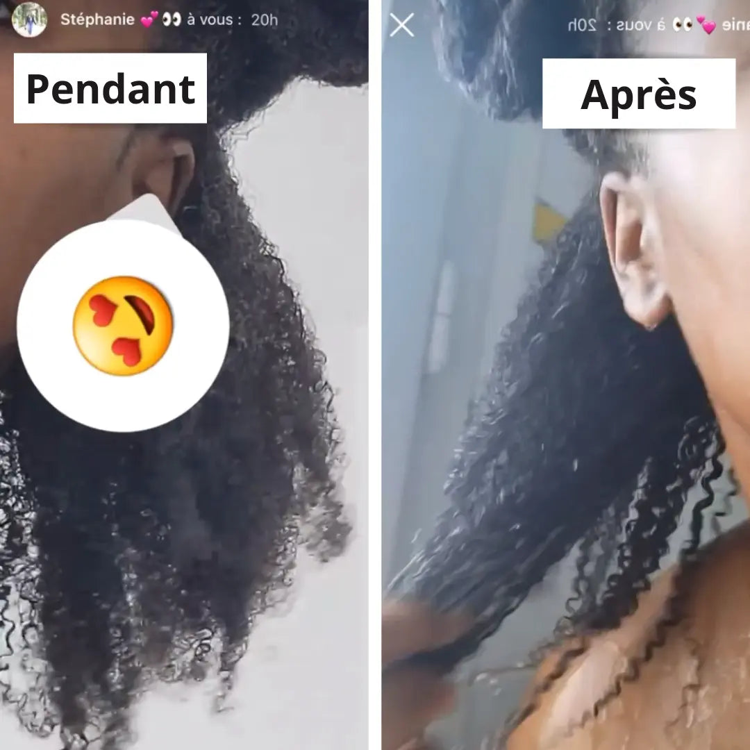 Résultat du masque Rhindia sur cheveux crépus