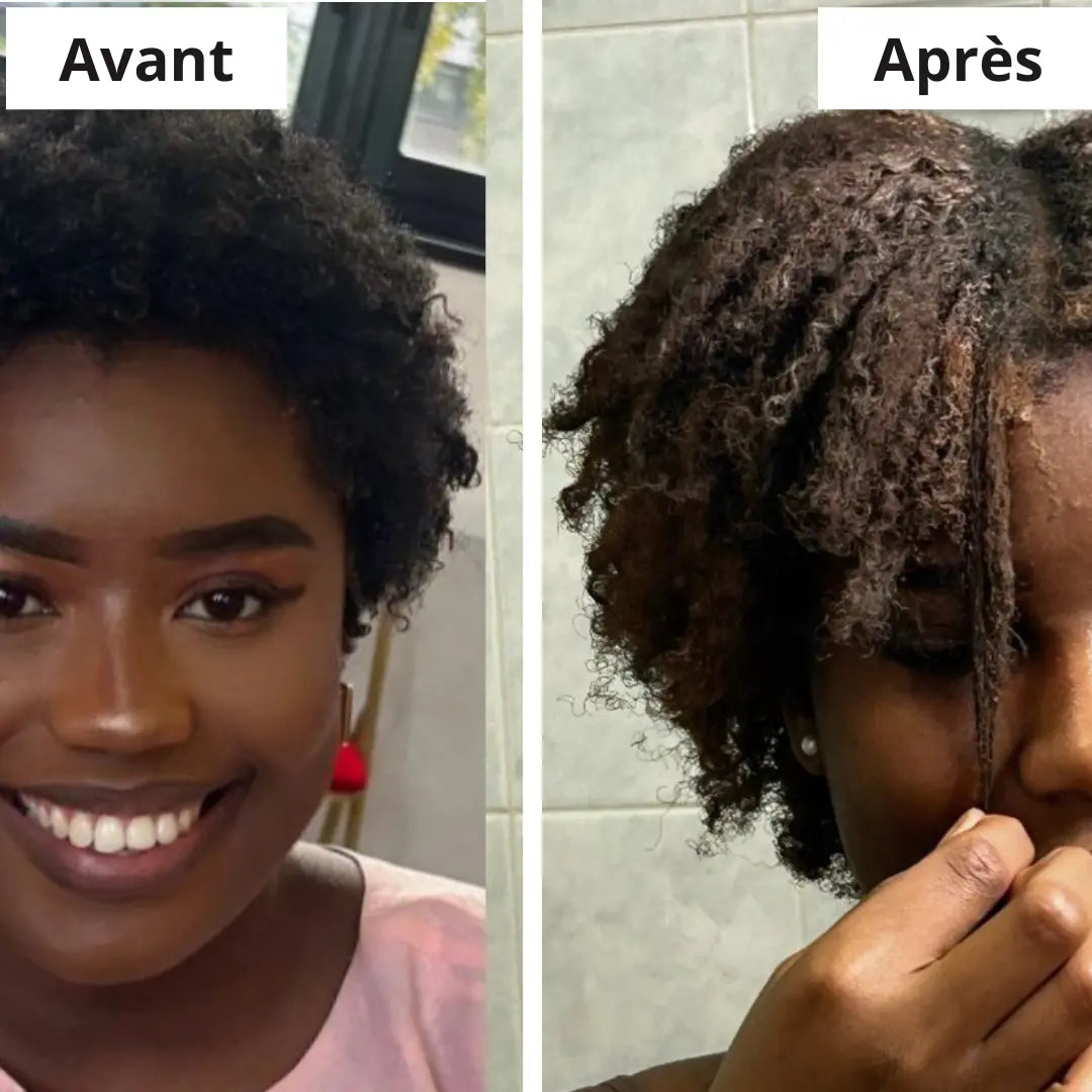 Cheveux crépus fortifiés avec le sérum Mc Oil